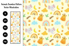 giraffe and elephant childish pattern Product Image 1