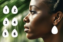 Teardrop earrings mock up with smart objects PSD PNG Product Image 3