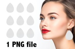 Teardrop earrings mockup with smart objects PSD PNG Product Image 2