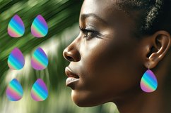 Teardrop earrings mock up with smart objects PSD PNG Product Image 4