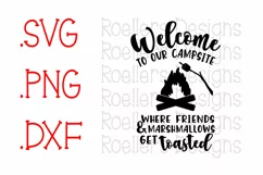 Welcome to our campsite svg, Friends and Marshmallows svg Product Image 2
