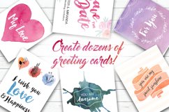 Romantic Pack.Watercolor and Doodles Product Image 5