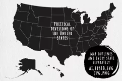 Political divisions of the US. Basis silhouettes Product Image 1