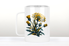 Golden daisy wildflower clipart png| Vintage flower graphics Product Image 3