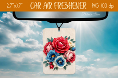 3d Floral Air Freshener Car| Car air freshin sublimating png Product Image 1