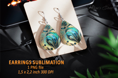 Gold Aquamarine Ocean earrings design| Teardrop earring png Product Image 1