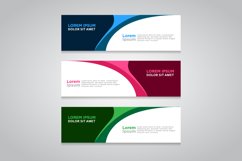 Vector abstract design web banner template Product Image 1