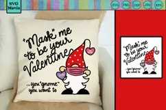 Valentine Gnome SVG, Funny Valentine SVG File, Masked Gnome Product Image 1