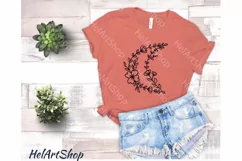 Wildflower Moon SVG, Half Moon SVG Product Image 2