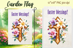 Easter Garden Flag Sublimation |Religious sublimation design Product Image 1