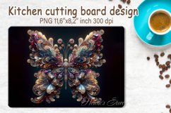 3d Crystal butterfly cutting board sublimation | Glass board Product Image 1