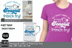 Seagull with a French Fry - Beach SVG and Cut Files Product Image 2