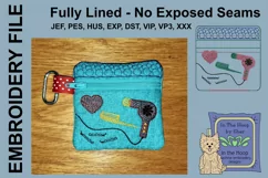 Hair Stylist Zipper Bag / Fully Lined, 4X4 HOOP Product Image 1