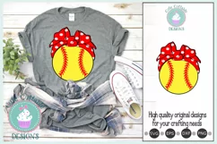 Red Bandana Softball mom svg Softball SVG, Busy Raising Ball Product Image 1