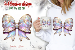Christmas coquette bows designs BUNDLE | Iridescent bow png Product Image 5
