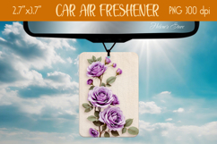 3d Floral Air Freshener Car| Car air freshin sublimating png Product Image 1