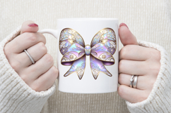 3d Christmas coquette bows design| Lilac bow T-shirt clipart Product Image 3