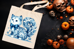 Cute Halloween cat clipart |Coquette bows hat shirt designs Product Image 3