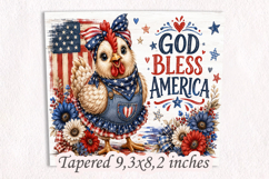 God Bless America Chicken 20oz Tumbler Wrap PNG Product Image 3