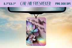 Iridescent magic pattern Air Freshener Car sublimating Product Image 1