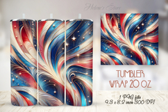 USA Patriotic tumbler wrap 20oz | Fourth of July holiday png Product Image 1