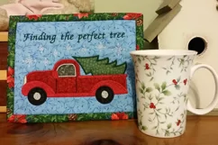 Perfect Christmas Tree Mug Rug or Doorknob Hanger Pattern - Machine Embroidery & Applique Product Image 3