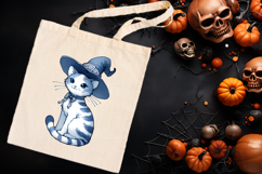 Cute Halloween cat clipart |Coquette bows hat shirt designs Product Image 3