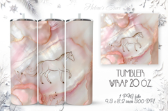 Christmas unicorn tumbler wrap 20oz sublimation |Magic horse Product Image 1