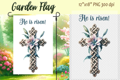 Easter Garden Flag Sublimation |Religious sublimation design Product Image 1