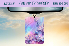 Iridescent magic pattern Air Freshener Car sublimating Product Image 1
