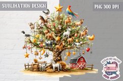 Christmas Tree Sublimation PNG Winter PNG Classic Farm Product Image 1