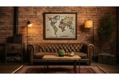 leather rustic interior with poster Product Image 1