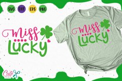 Miss Lucky svg St. Patrick day Files for Cutting Machines Product Image 1