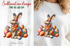 Easter flowers bunny Sublimation designs | Religious clipart Product Image 1
