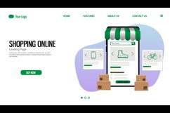 Online Shopping Landing Page Design Graphic Product Image 1