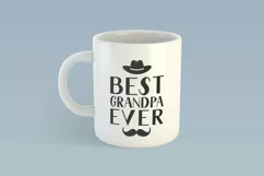 Best Grandpa Ever lettering. Grandparents Day SVG cut file Product Image 2