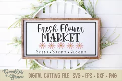 Fresh Flower Market - Spring SVG - EPS - DXF - PNG Product Image 1
