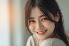 Radiant Beautiful Asian woman smile. Generate ai Product Image 1