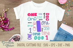 First Birthday Cut File and Sublimation, SVG, PNG, DXF, EPS Product Image 4