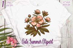 Primrose wildflower clipart png| Vintage flower graphics Product Image 1