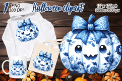 Cute Halloween pumpkin clipart |Coquette bows shirt designs Product Image 2