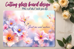 Spring flowers cutting board sublimation | Watercolor floral Product Image 1