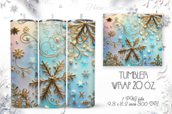 Christmas tumbler wrap 20oz sublimation png| Magic snowflake Product Image 1