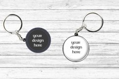 round keychain mockup | Flat Lay mock-up | key chain design Product Image 1