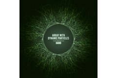 Array Vector With Splash Particles. Round Dots And Lines. Product Image 1