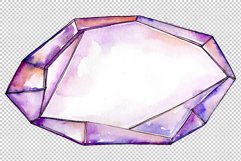 Crystals pink and blue Watercolor png Product Image 5