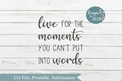 Live for the moments you can&#039;t put into words SVG, png, eps, Product Image 3