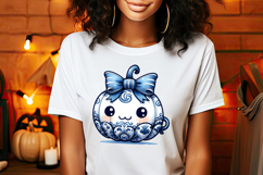 Cute Halloween pumpkin clipart |Coquette bows shirt designs Product Image 2