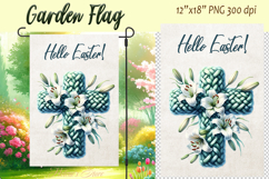 Easter Garden Flag Sublimation |Religious sublimation design Product Image 1