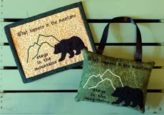 In the Mountains Mug Rug or Doorknob Hanger Pattern - Machine Embroidery & Applique Product Image 2